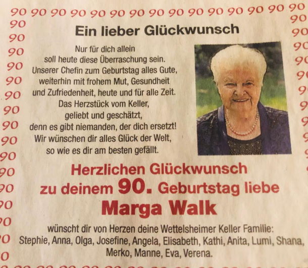 Marga Walk Treuchlingen Keller